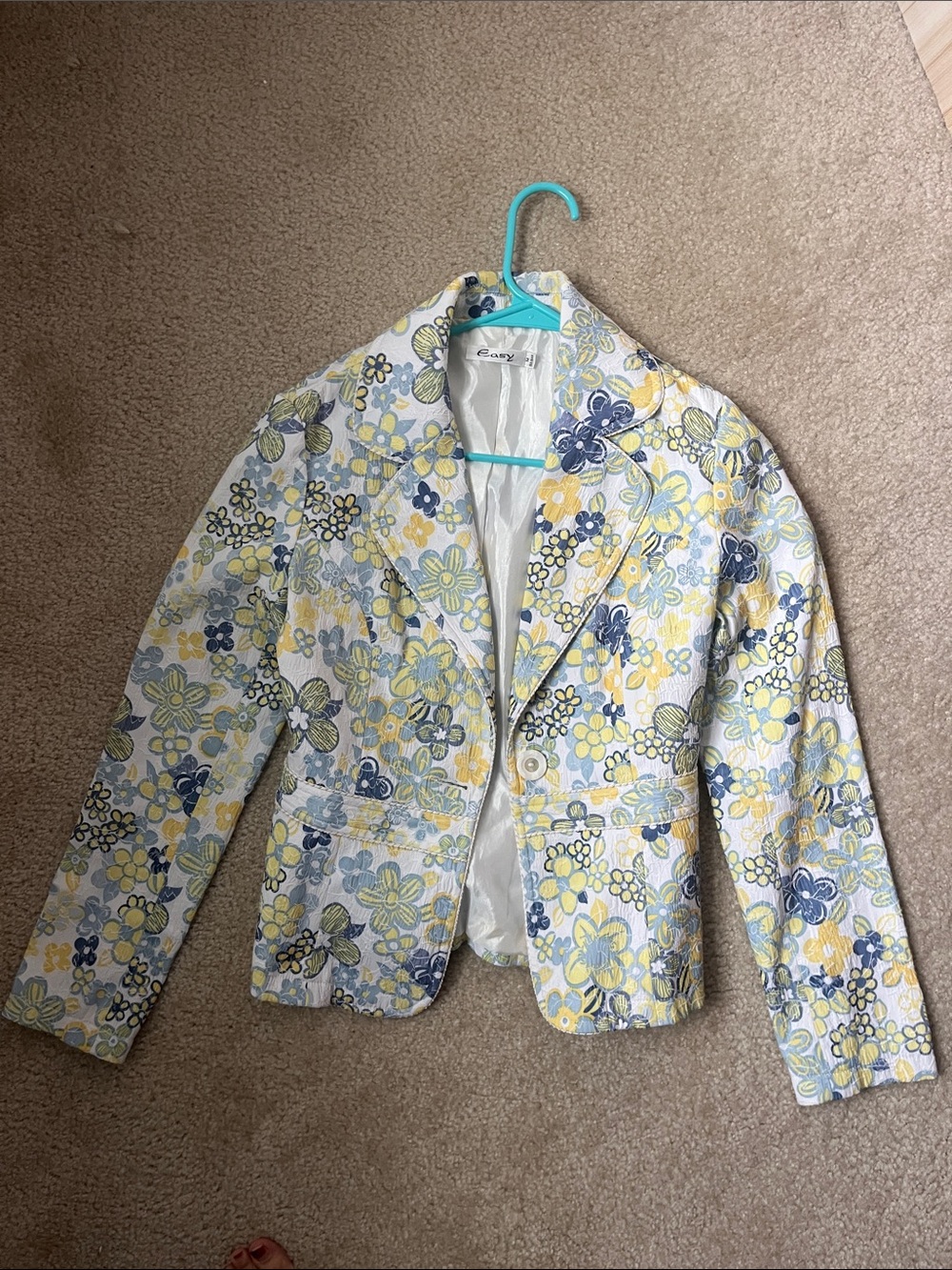 crosby. Floral Blazer in Yellow & Blue